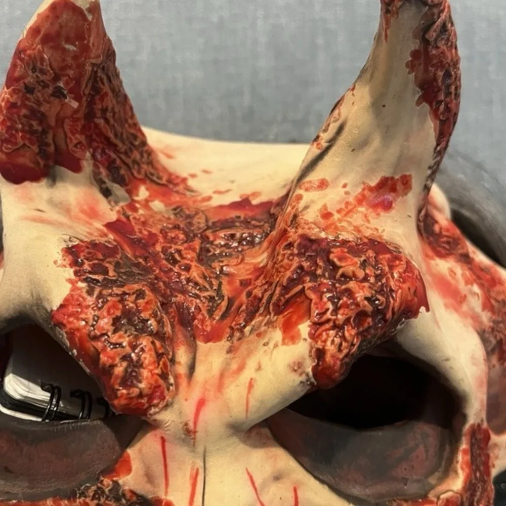 Zagone‎ Studios Zombie Mask 2006018 Apocalypse Horror Grim Skull Hair & Hood USA